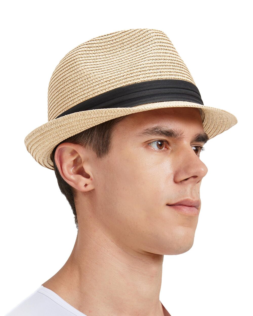 9260 Extra Large Straw Fedora Hat Big Heads Classic Panama Trilby Hats